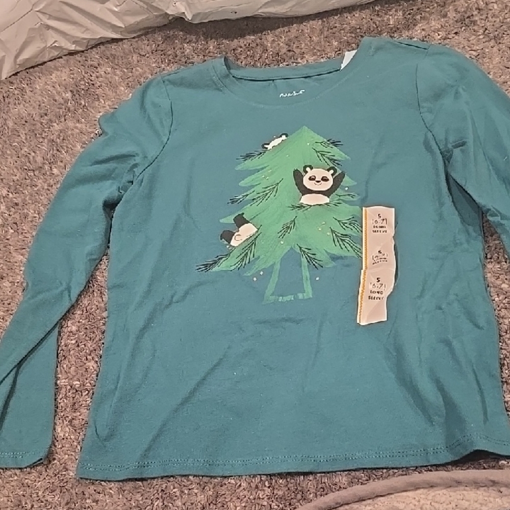❤️10/$13 New Blue Panda Tree Kids Shirt